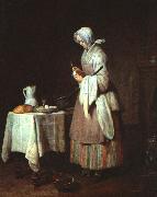 Jean Baptiste Simeon Chardin The Attentive Nurse oil